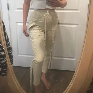 High Waisted Tassel Pants
